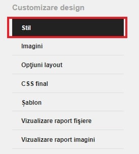 Modificarea designului: culori, fonturi și imagini – captură de ecran 2