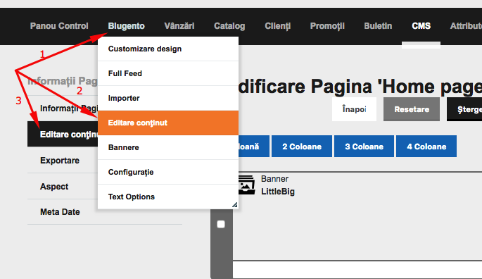 Adăugarea și modificarea bannerelor – captură de ecran 5