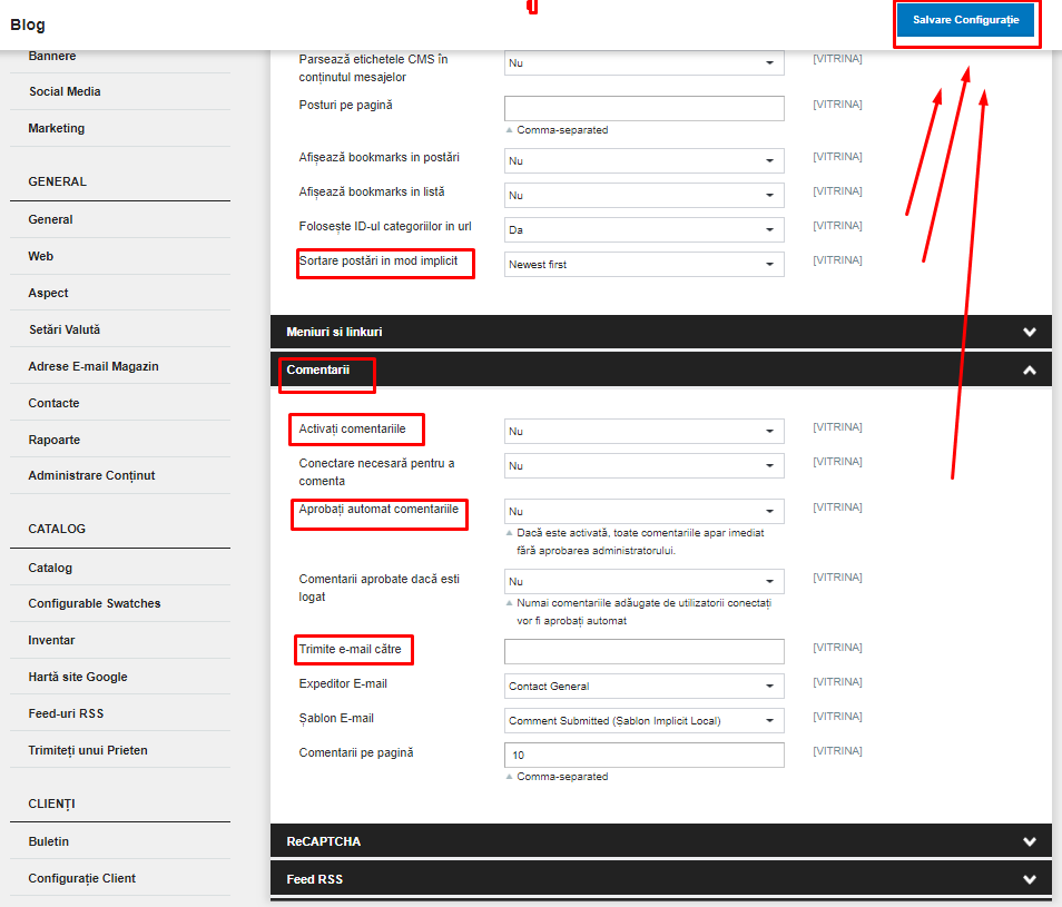 Utilizarea si configurarea Blogului – captură de ecran 6