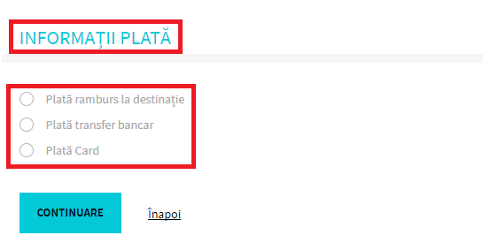 Adăugarea unei metode de plată nouă – captură de ecran 6