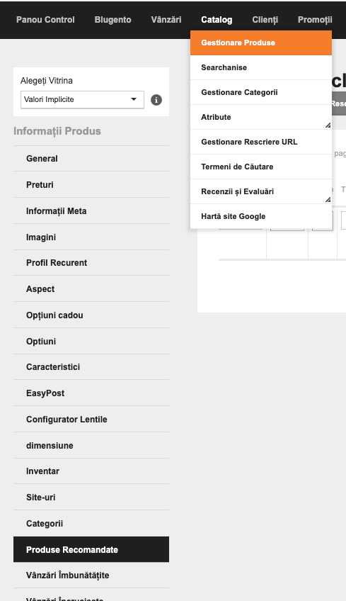 Produse recomandate (related) – captură de ecran 1