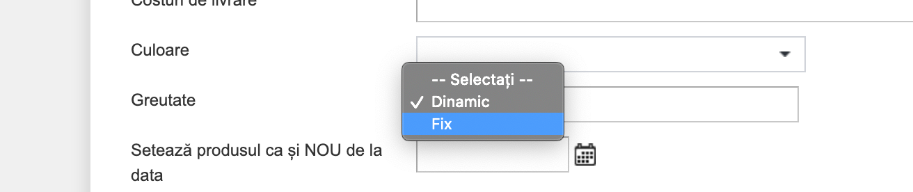 Adăugarea unui produs tip pachet – captură de ecran 3