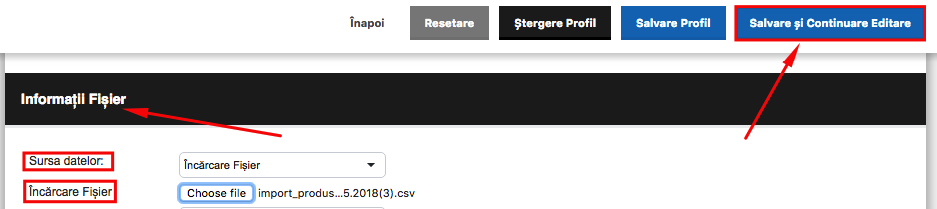 Importare fișiere și/sau a feed-uri de produse – captură de ecran 7