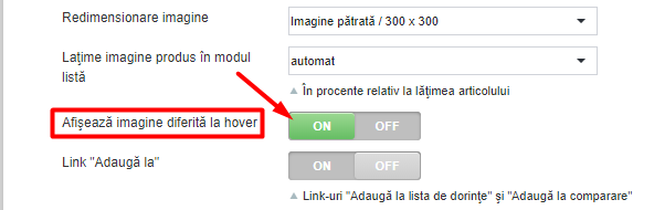 Previzualizare imagine secundara on-hover – captură de ecran 2