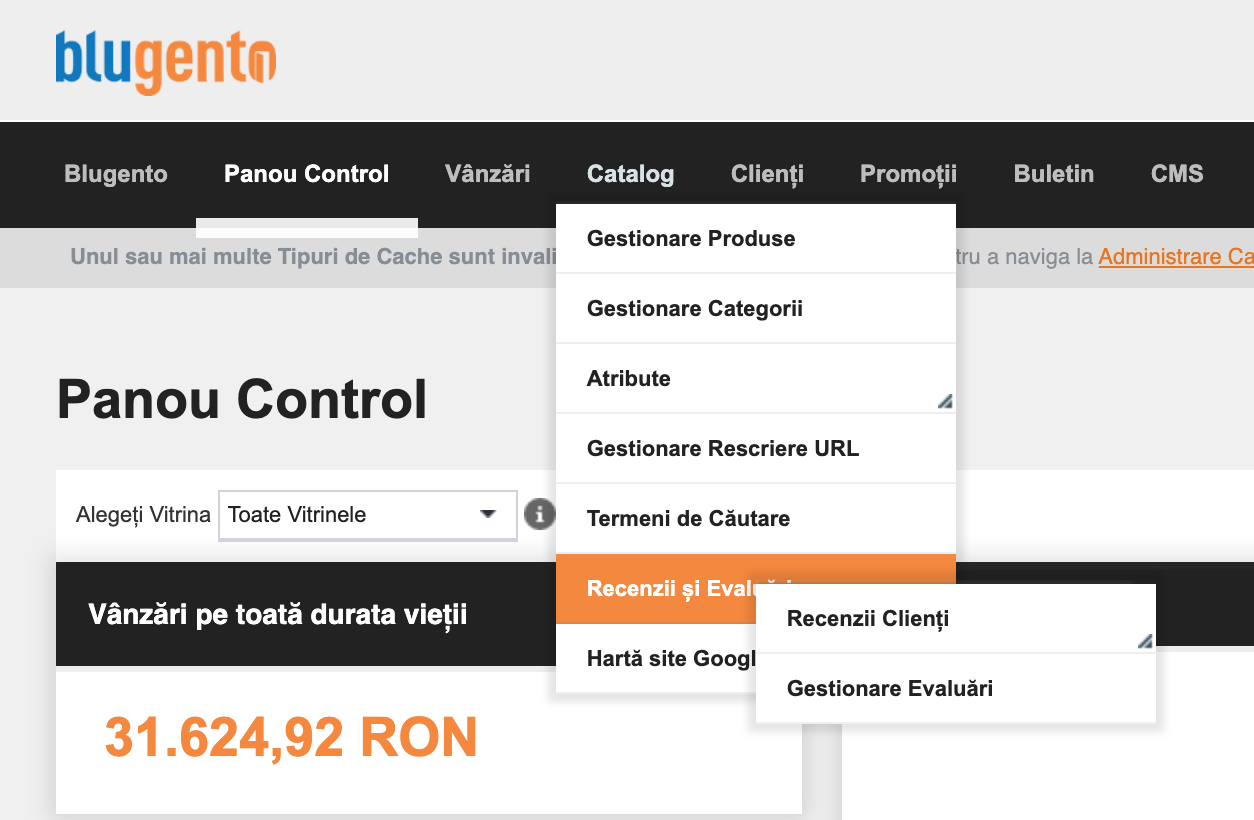 Recenzii și evaluări – captură de ecran 1