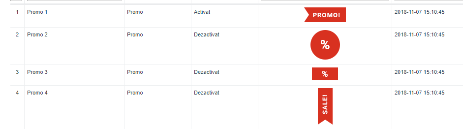 Gestionarea etichetelor de produse – captură de ecran 4