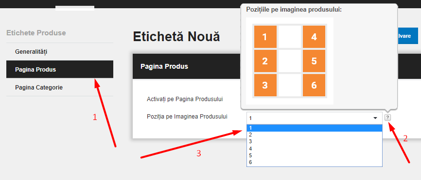 Gestionarea etichetelor de produse – captură de ecran 7