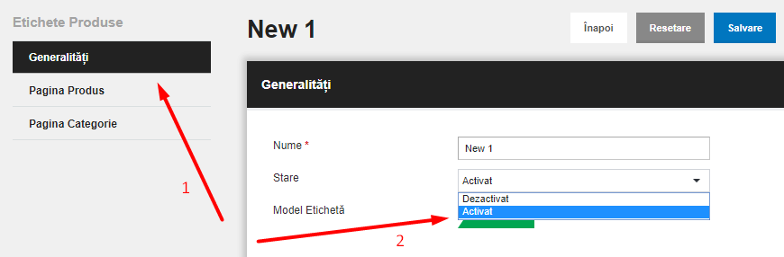 Gestionarea etichetelor de produse – captură de ecran 11