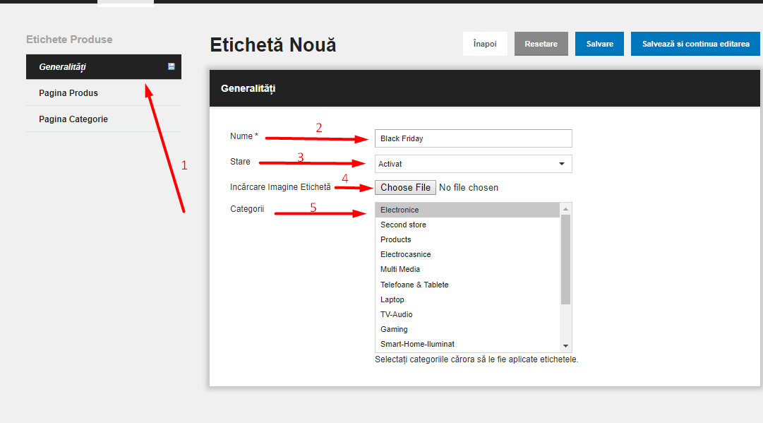 Gestionarea etichetelor de produse – captură de ecran 14