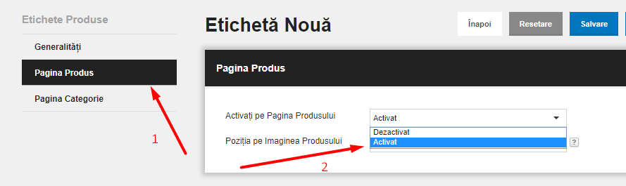 Gestionarea etichetelor de produse – captură de ecran 15
