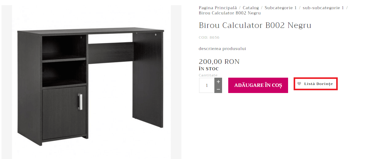 Lista de dorințe (Wishlist) – captură de ecran 1