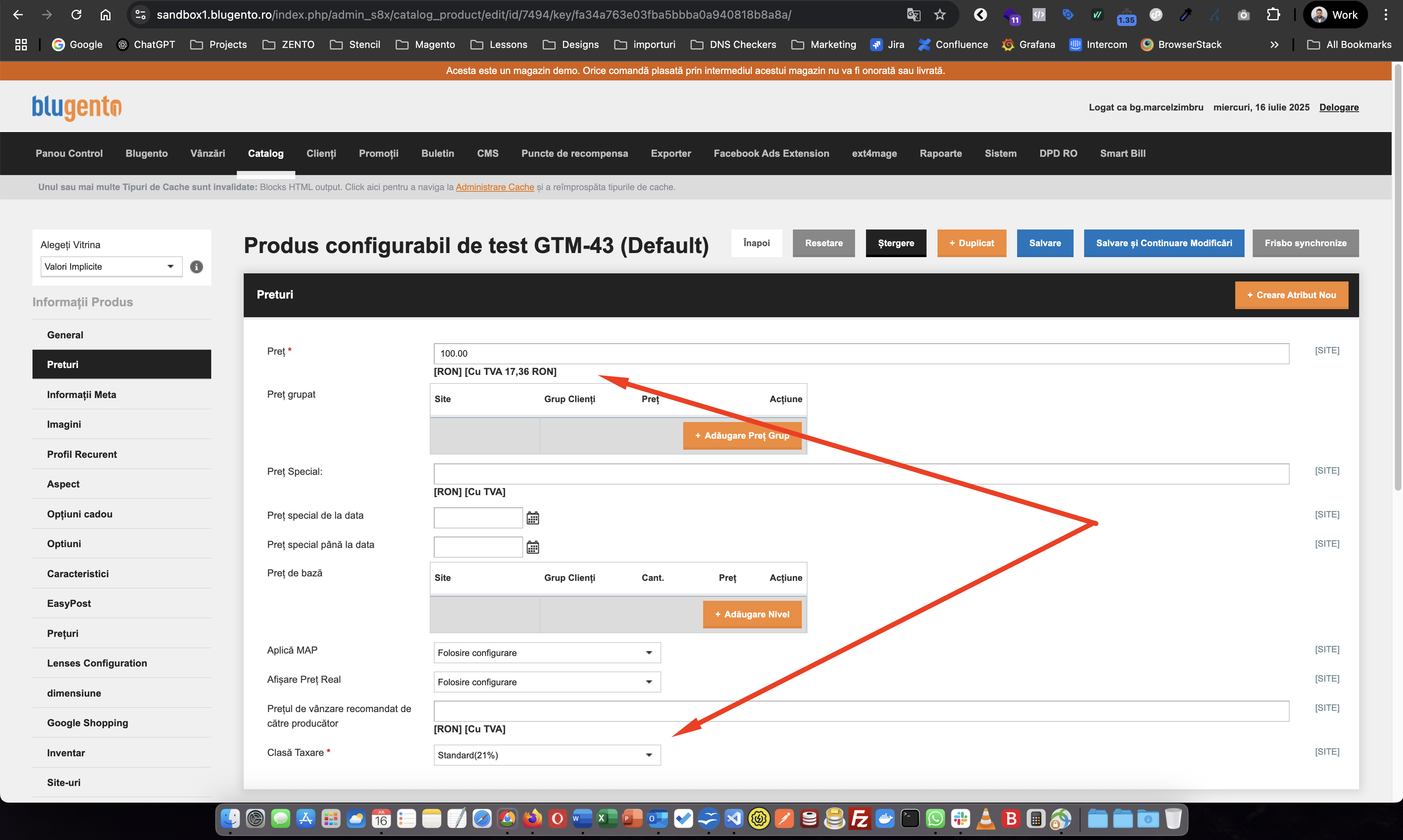 Actualizarea cotelor de TVA in magazin – captură de ecran 10