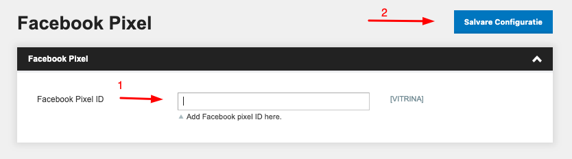 Configurare modul Facebook Ads – captură de ecran 9
