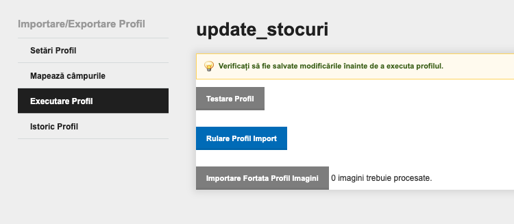 Actualizarea stocurilor produselor prin fișier CSV – captură de ecran 8
