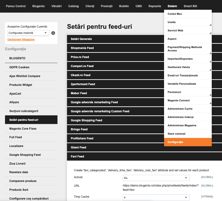 Listarea produselor pe platforma Favi – captură de ecran 1