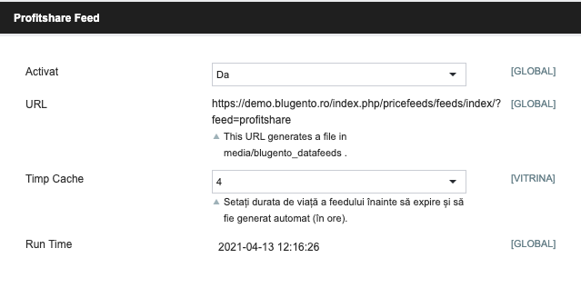Listarea produselor pe platforma Profitshare – captură de ecran 2
