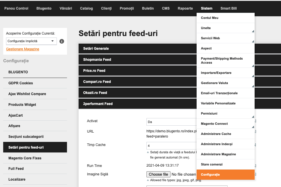 Listarea produselor pe platforma 2performant – captură de ecran 1
