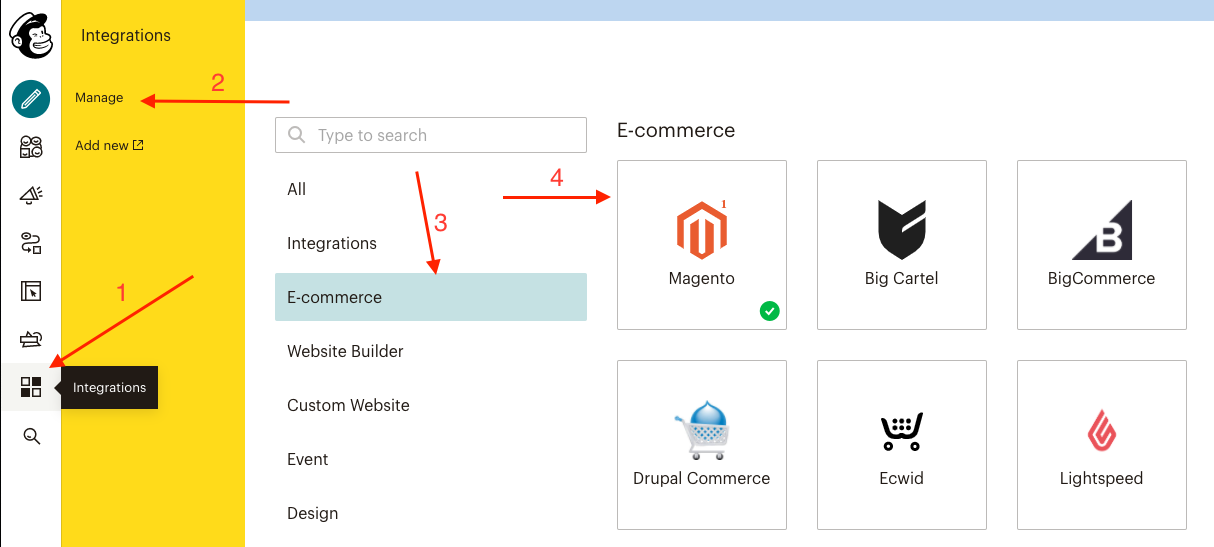 Integrarea modulului Mailchimp cu Blugento – captură de ecran 4