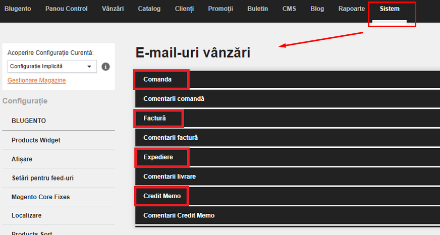Configurarea căsuțelor de e-mail în magazin – captură de ecran 4