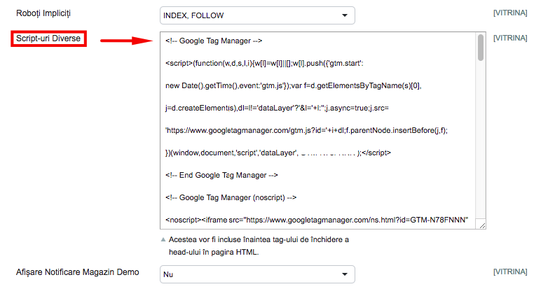 Configurarea tool-urilor de marketing: Google Analytics, Enhanced eCommerce, Google Tag Manager, Facebook Pixel cu Events si alte scripturi diverse. – captură de ecran 4