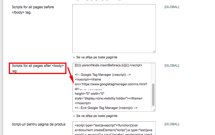Configurarea tool-urilor de marketing: Google Analytics, Enhanced eCommerce, Google Tag Manager, Facebook Pixel cu Events si alte scripturi diverse. – captură de ecran 5