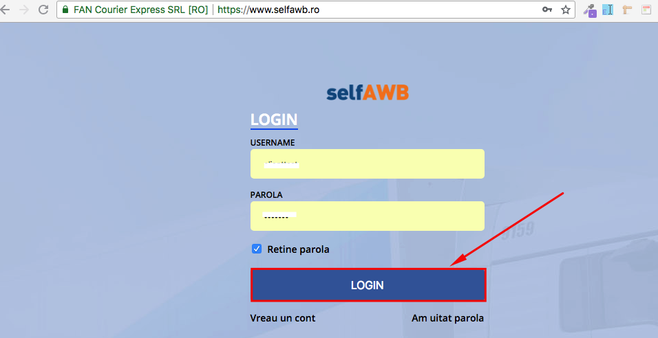 Expedierea comenzilor din platforma Blugento catre FanCourier – captură de ecran 2