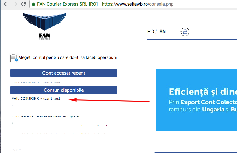 Expedierea comenzilor din platforma Blugento catre FanCourier – captură de ecran 3