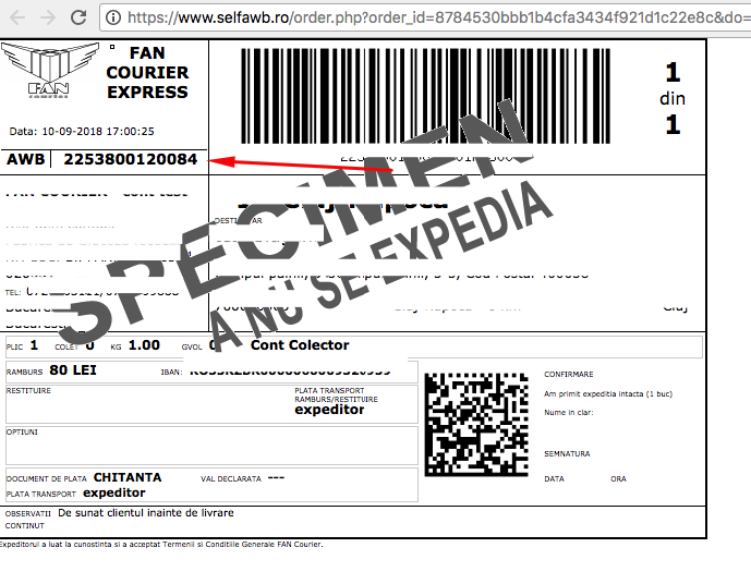 Expedierea comenzilor din platforma Blugento catre FanCourier – captură de ecran 6