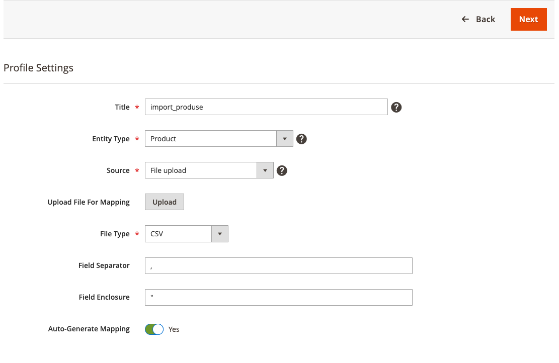 Import produse fișier CSV – captură de ecran 4