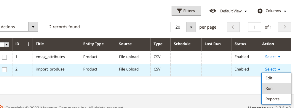 Import produse fișier CSV – captură de ecran 14
