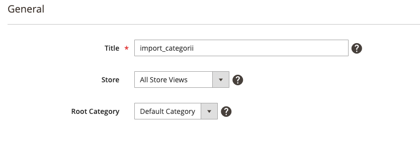 Import categorii produse – captură de ecran 3