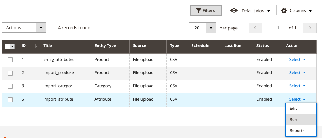 Import atribute produs – captură de ecran 10