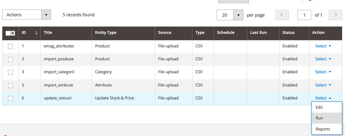 Actualizarea stocurilor produselor prin fișier CSV – captură de ecran 12