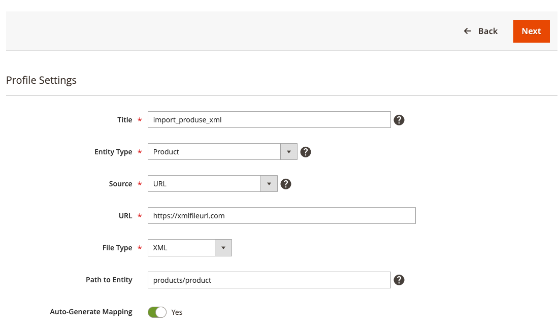 Import produse fișier XML – captură de ecran 4