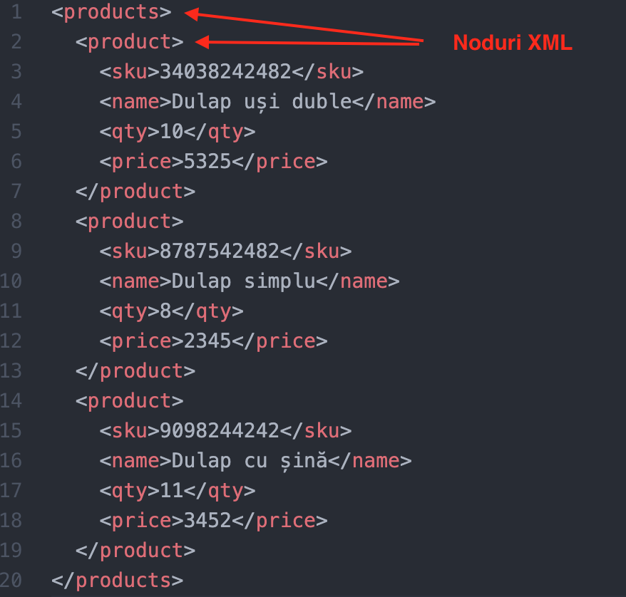 Import produse fișier XML – captură de ecran 5