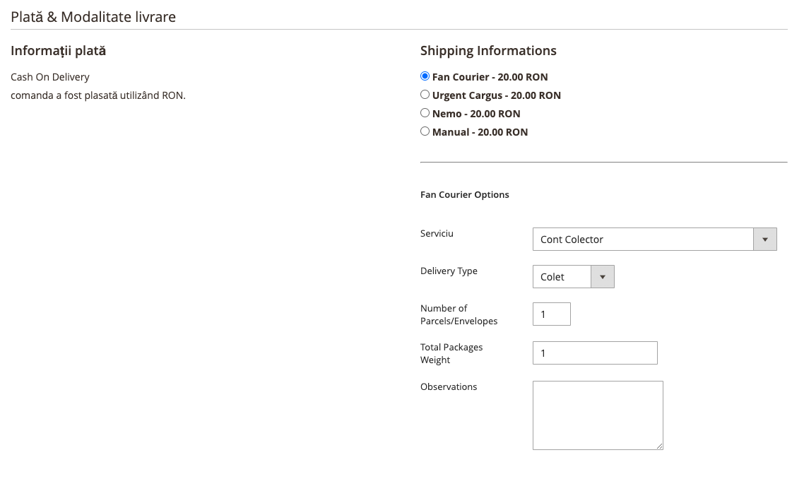 Generarea AWB-ului prin serviciul Fan Courier – captură de ecran 4