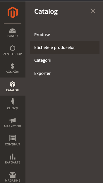 Gestionarea etichetelor de produse – captură de ecran 3