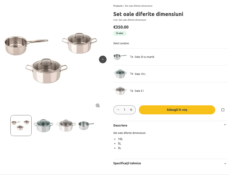 Crearea unui produs pachet (bundle) – captură de ecran 14
